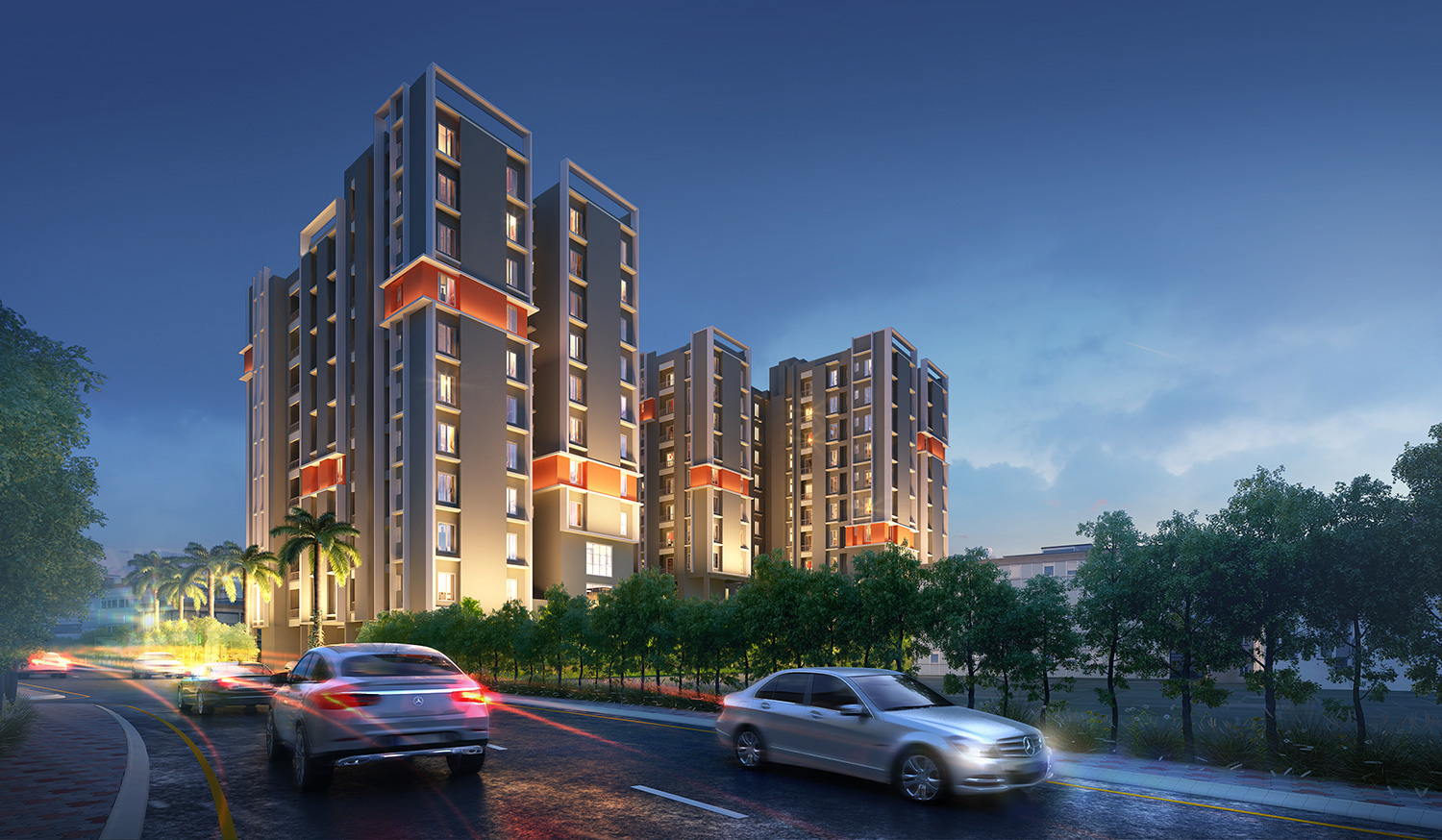 Evening Elevation View