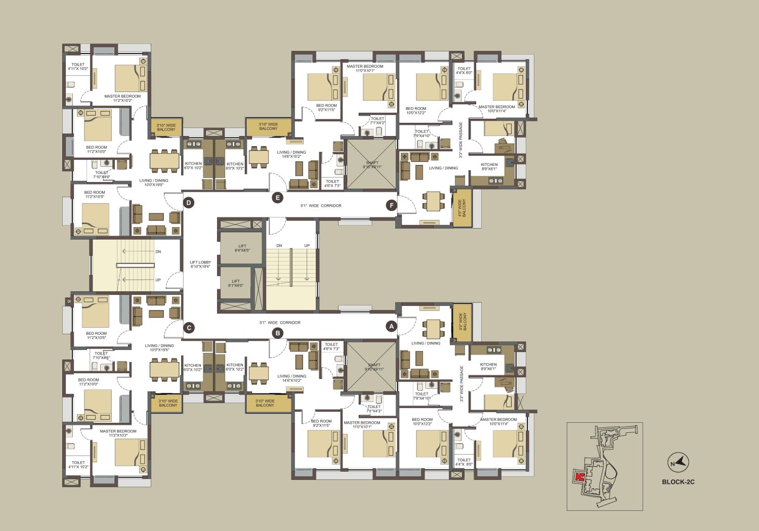 BLOCK-2C TYPICAL FLOOR
