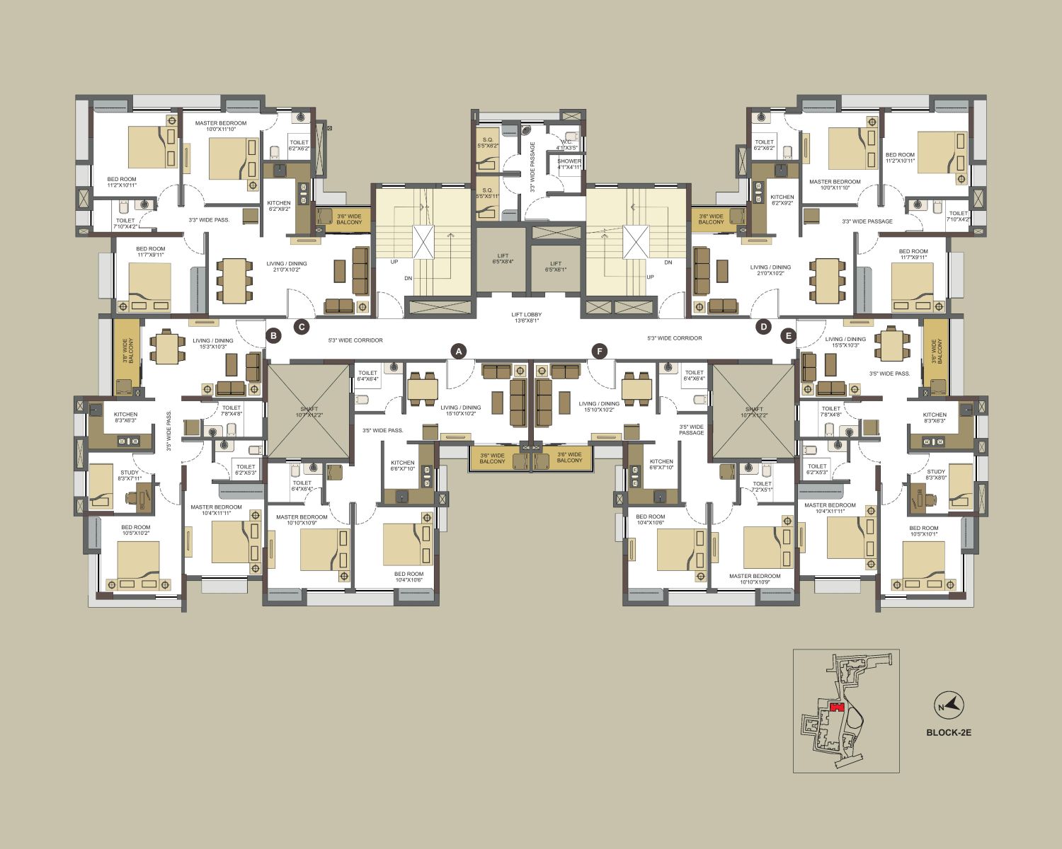 BLOCK-2E TYPICAL FLOOR